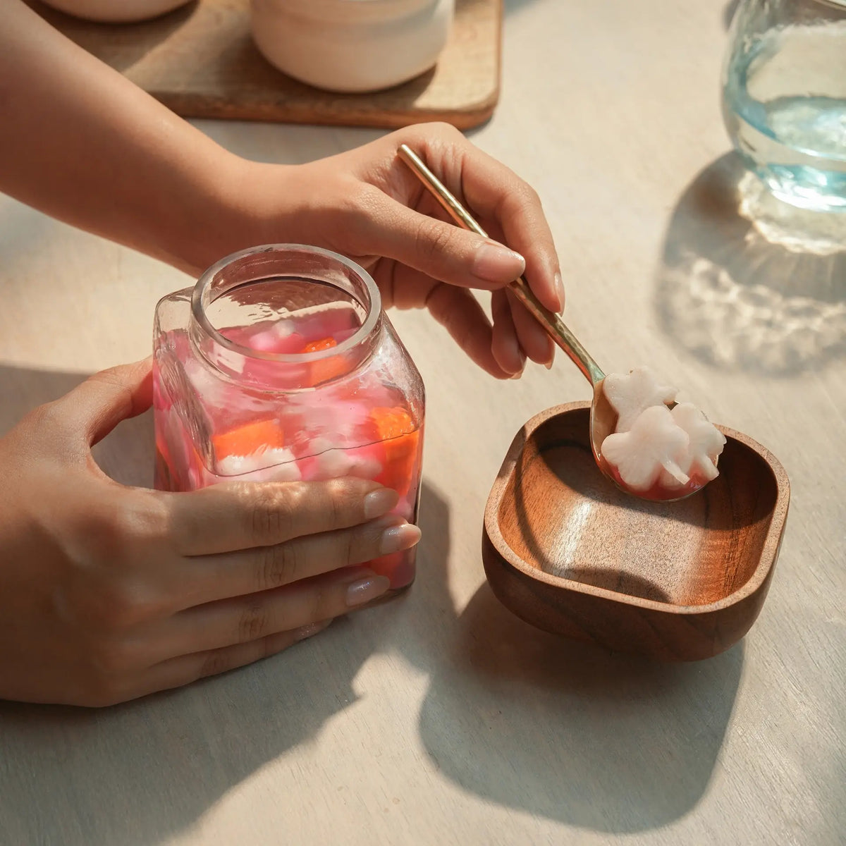 Square Glass Store & Serve Jar - Small