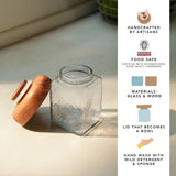 Square Glass Store & Serve Jar - Small