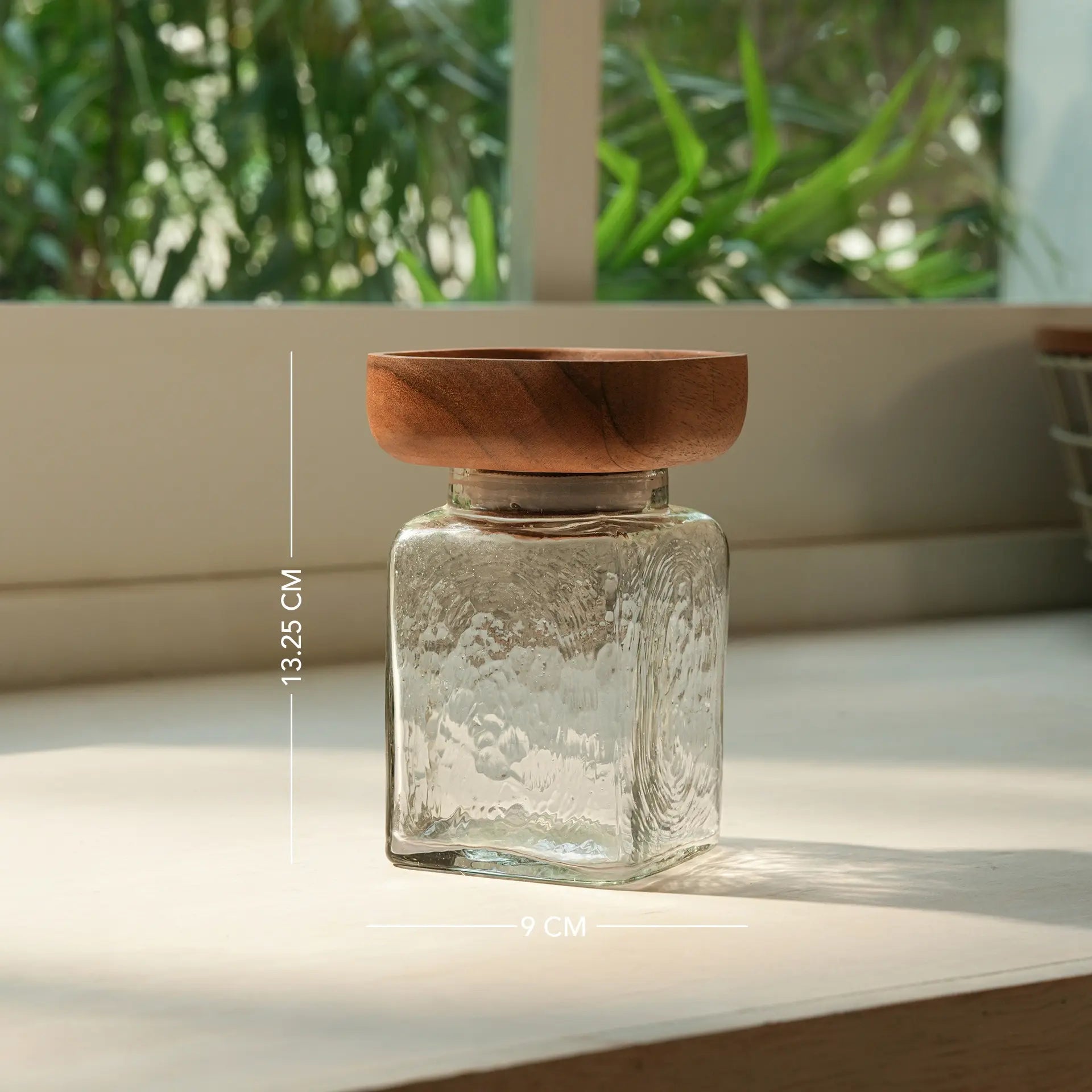 Square Glass Store & Serve Jar - Small