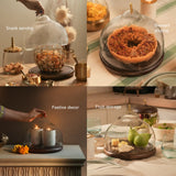Pear Cloche With Wood Base