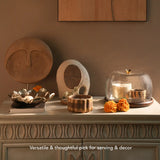 Annar cloche with wood base