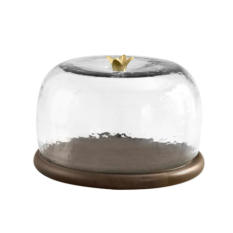 Anaar Cloche with Wood Base