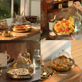 Dome Cloche with metal Base - Large