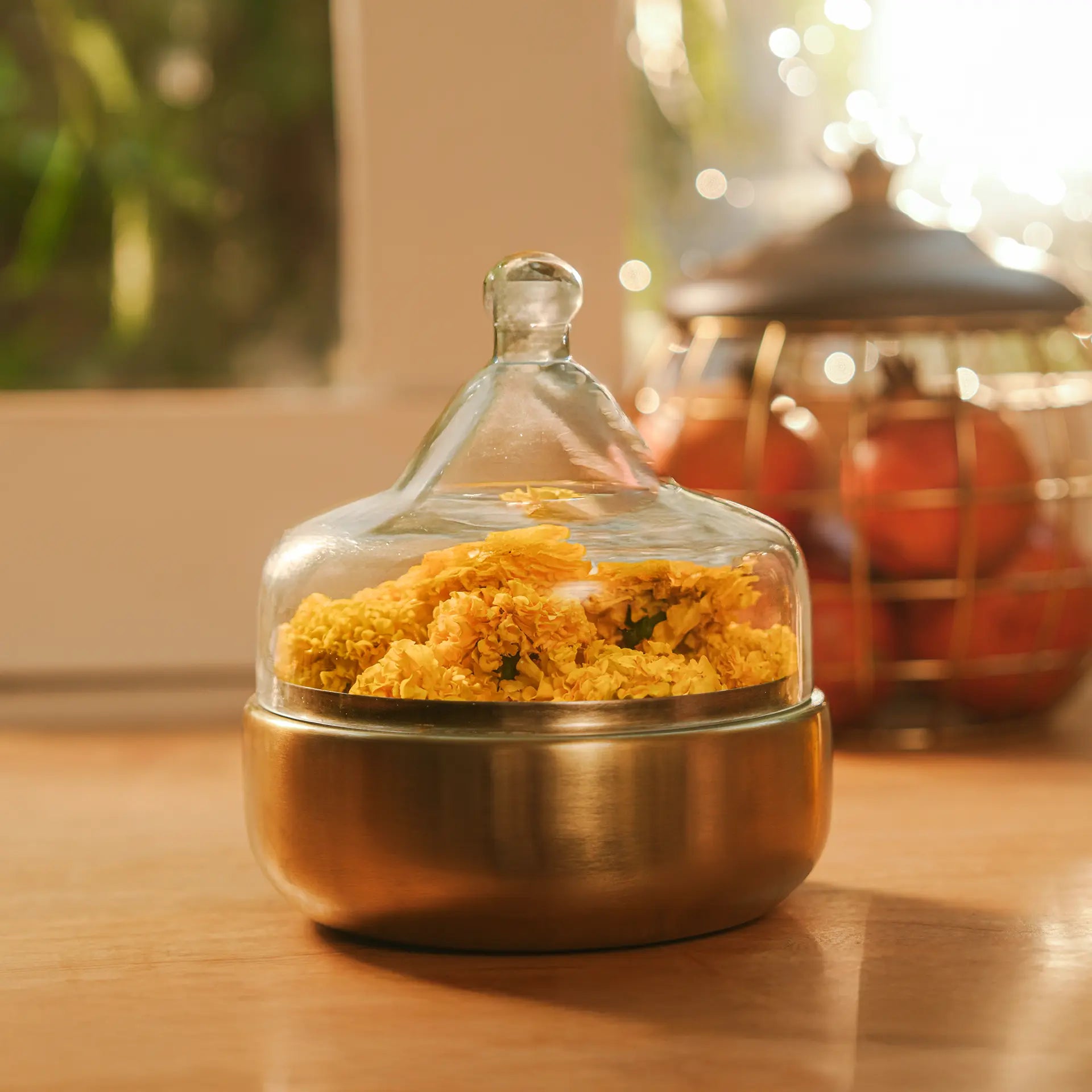 Dome Cloche with metal Base - Small