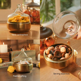 dome cloche with metal base - small