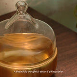 dome cloche with metal base - small