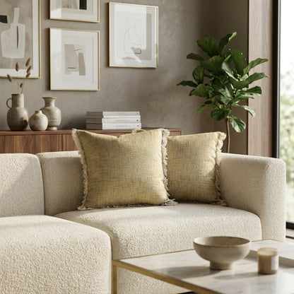 Melange textured cushion cover Set of 2