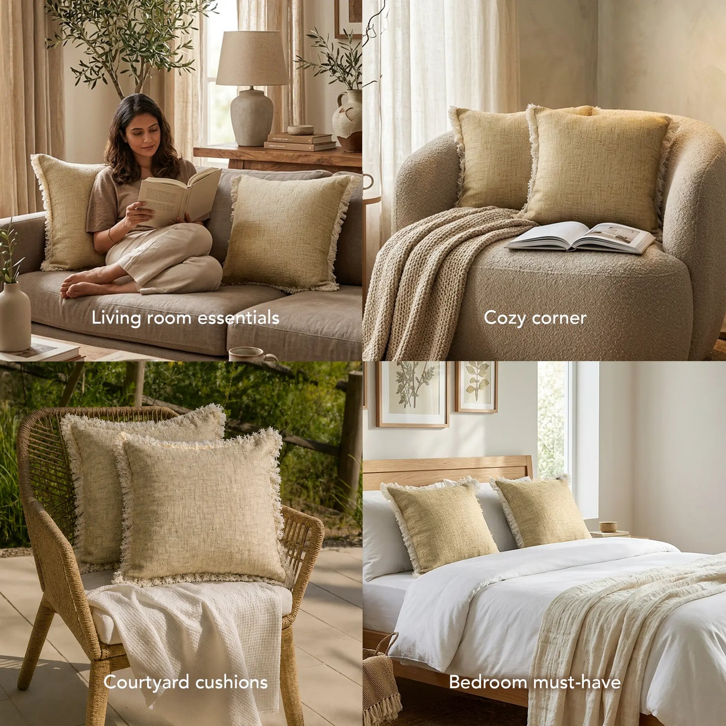 Melange textured cushion cover Set of 2
