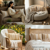 Melange striped cushion cover Set of 2