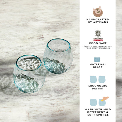 Quoise Glass Tumbler Set of 2 (Round)