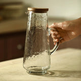 soyuz glass pitcher with wooden lid
