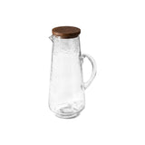 soyuz glass pitcher with wooden lid
