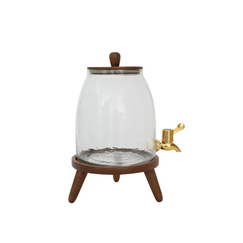 Dew water dispenser with wooden stand - 3 ltr