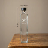 Drink Up glass water bottle with wooden stopper