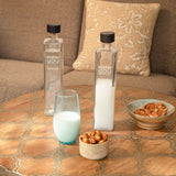 Drink Up glass water bottle with wooden stopper - set of 2