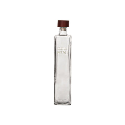 Water Ritual glass water bottle with wooden stopper