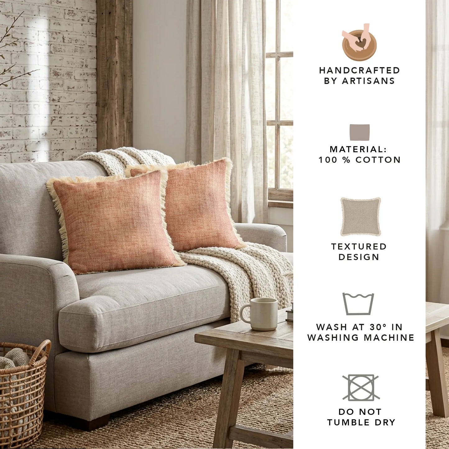 zuko textured cushion cover Set of 2