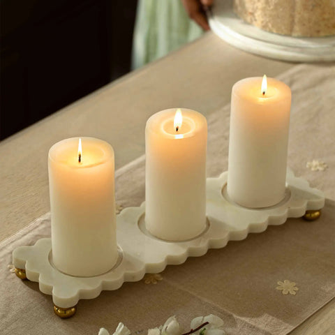 Crescent Candle Holder for 3