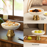Frangipani Metal & Marble bowl - Short