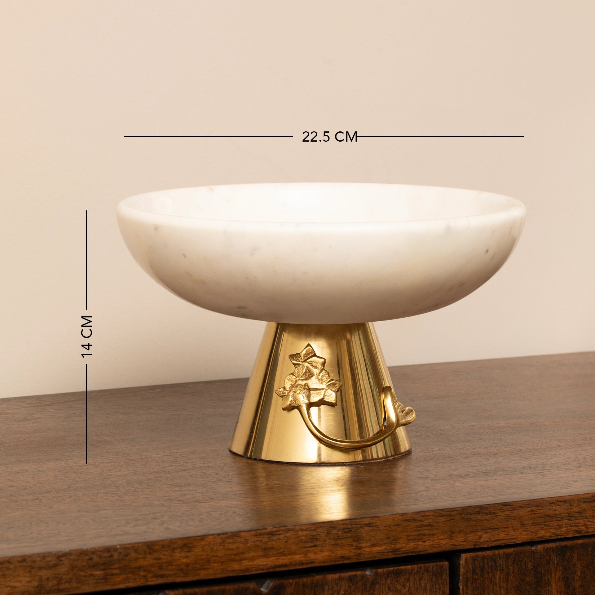 Frangipani Marble & Metal Bowl