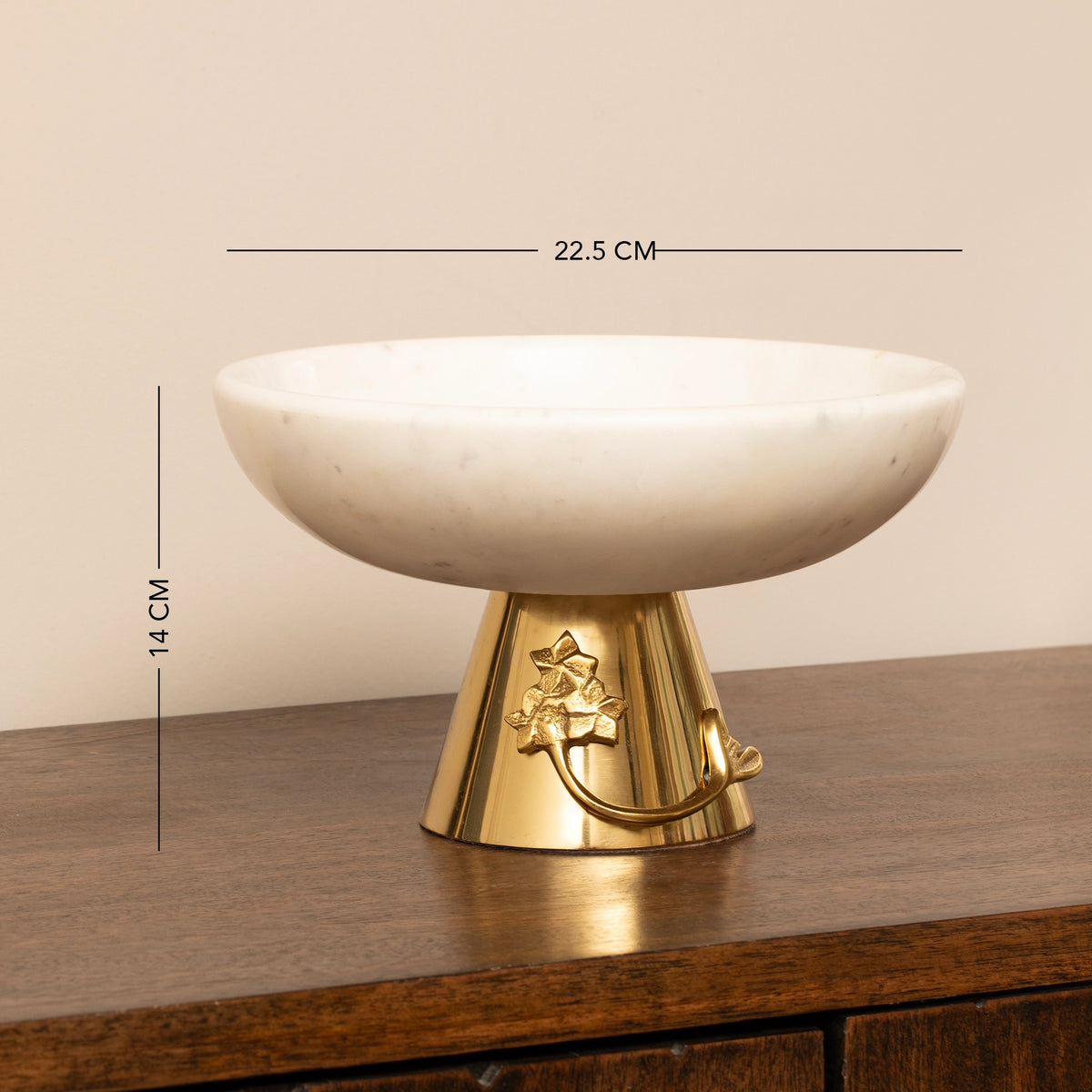 Frangipani Metal & Marble bowl - Short