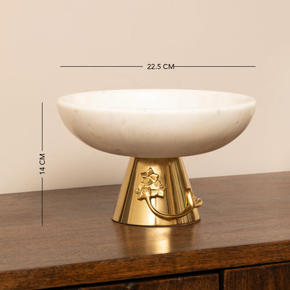 Frangipani Metal & Marble bowl - Short