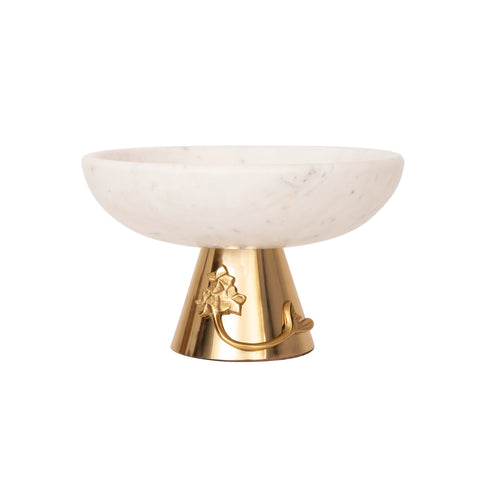 Frangipani Marble & Metal Bowl