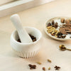 ribbed marble mortar pestle