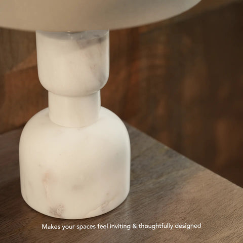 Mist Marble Table Lamp with Shade