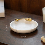 Frangipani Marble Trinket- Round