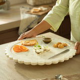 Crescent Lazy Susan with Wooden Base