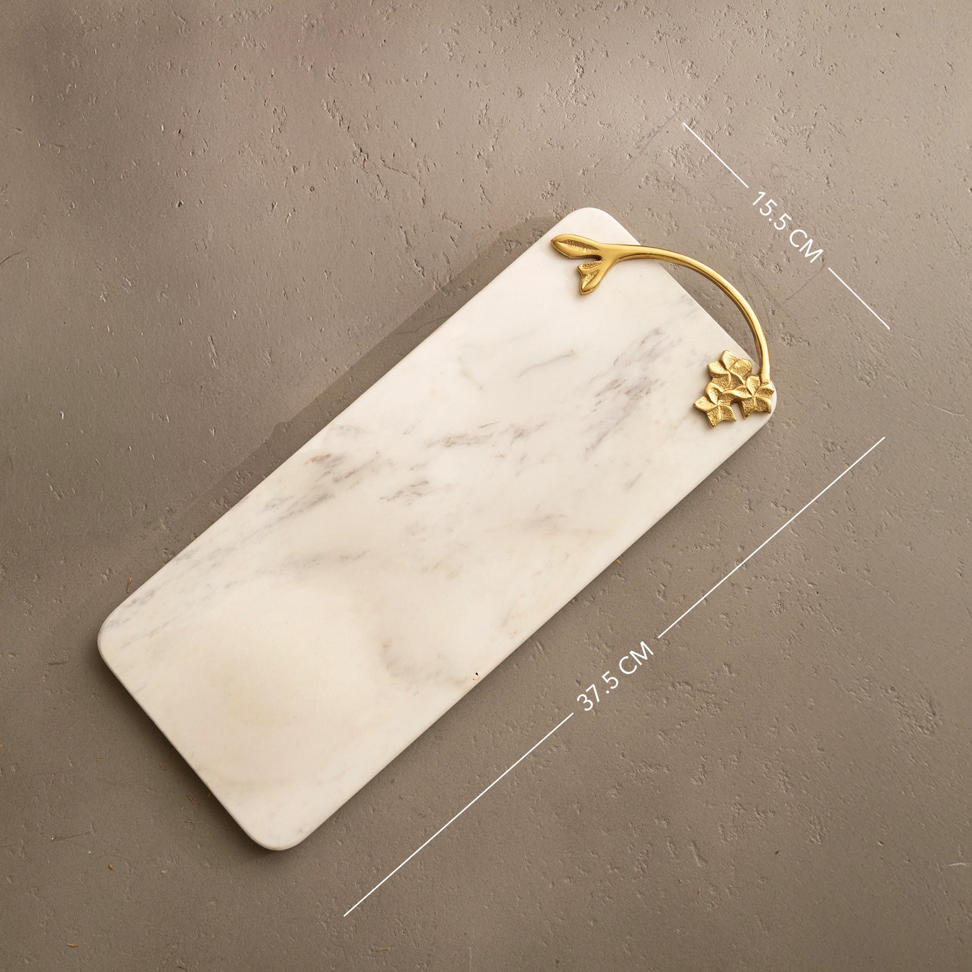 Frangipani Marble & Metal Platter