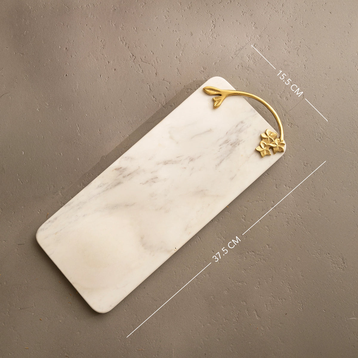 Frangipani Marble & Metal Platter