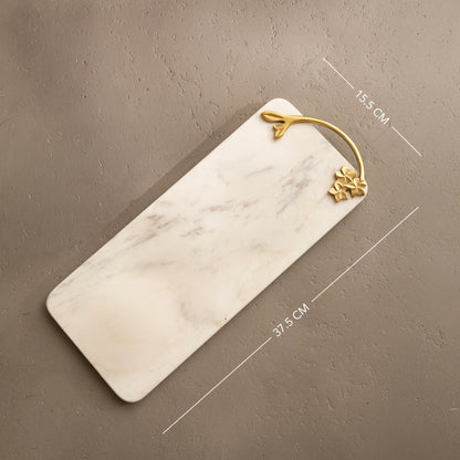 Frangipani Marble & Metal Platter