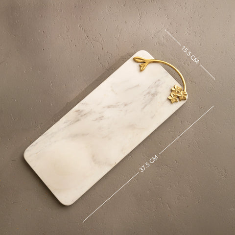 Frangipani Marble & Metal Platter