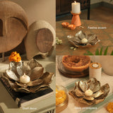 Twin petal candle holder