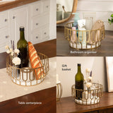 Weave Marble & Metal Basket- Large