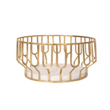 Weave Marble & Metal Basket- Large