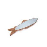 Bluish Grey Fish Metal- Enamel Fusion Platter