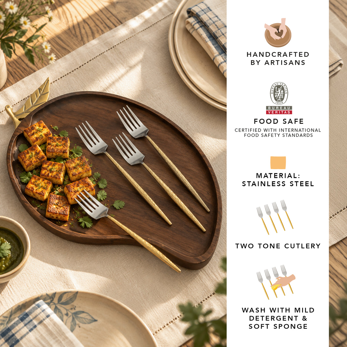 Ritual Two-Tone Matte Fork Set of 4