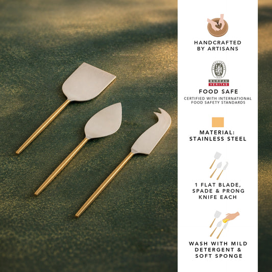 Ritual Two-Tone Matte Cheese Knife Set of 3