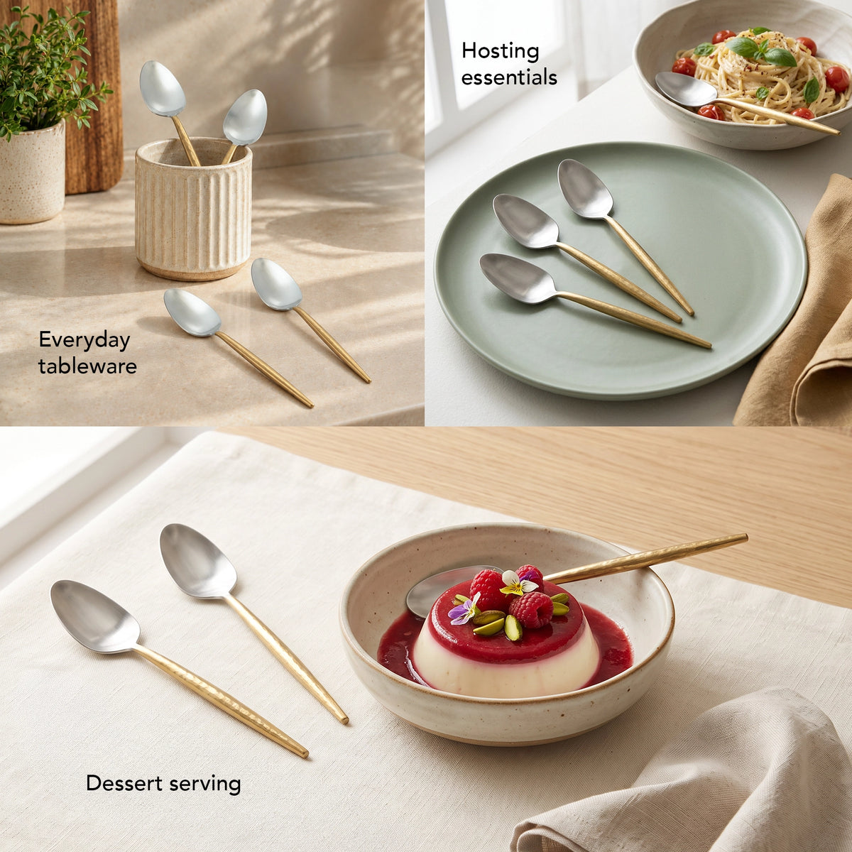 Ritual Two-Tone Matte Dessert Spoon Set of 4
