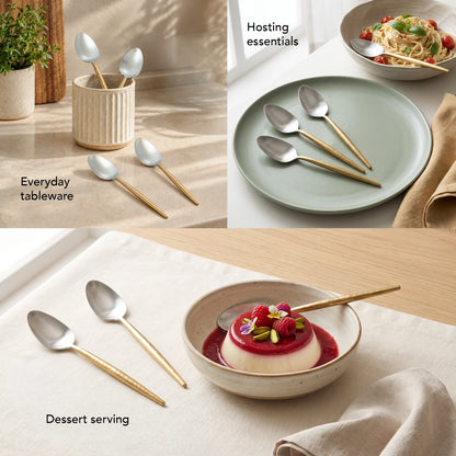 Ritual Two-Tone Matte Dessert Spoon Set of 4