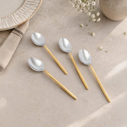 Sunlit Two-Tone Glossy Table Spoon Set of 4