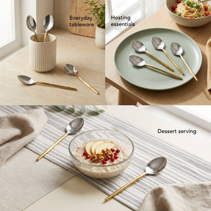 Sunlit Two-Tone Glossy Table Spoon Set of 4
