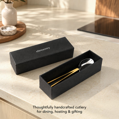 Sunlit Two-Tone Glossy Table Spoon Set of 4