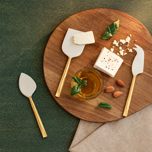Sunlit Two-Tone Glossy Cheese Knife Set of 3