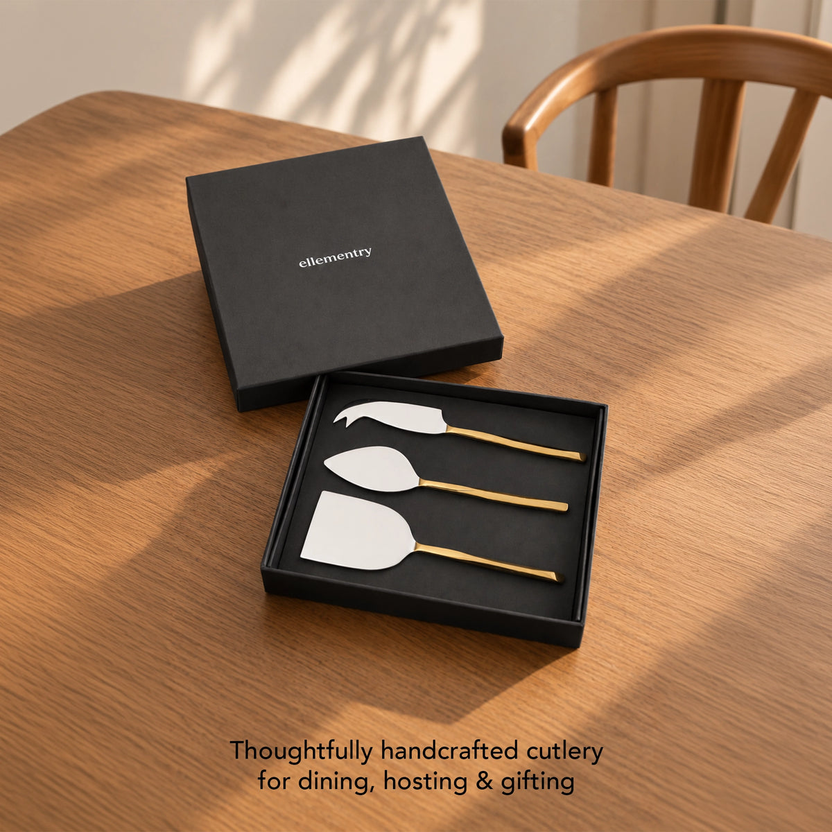 Sunlit Two-Tone Glossy Cheese Knife Set of 3