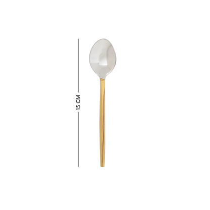 Sunlit Two-Tone Glossy Dessert Spoon Set of 4