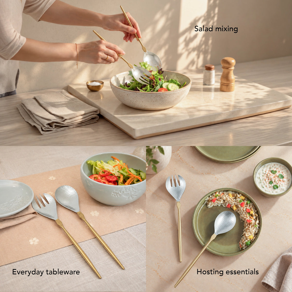 Ritual Two-Tone Matte Salad Server Set of 2